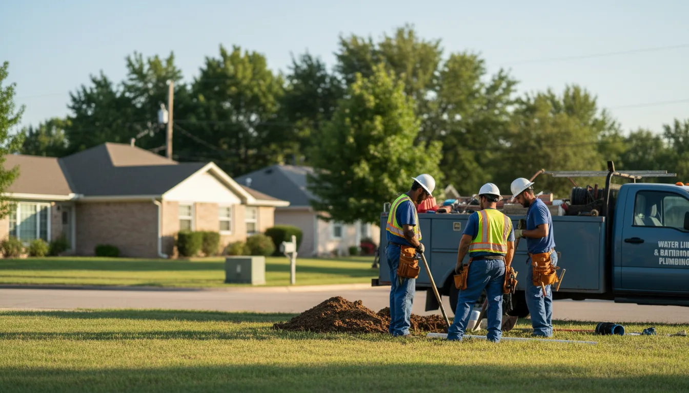 Residential water line and bathroom plumbing service in Goodman, WI